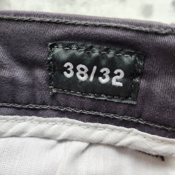 NEW Hawks Bay Pants Mens 38/32 Gray Charcoal Chino Stretch Twill Straight Slim - Picture 7 of 14